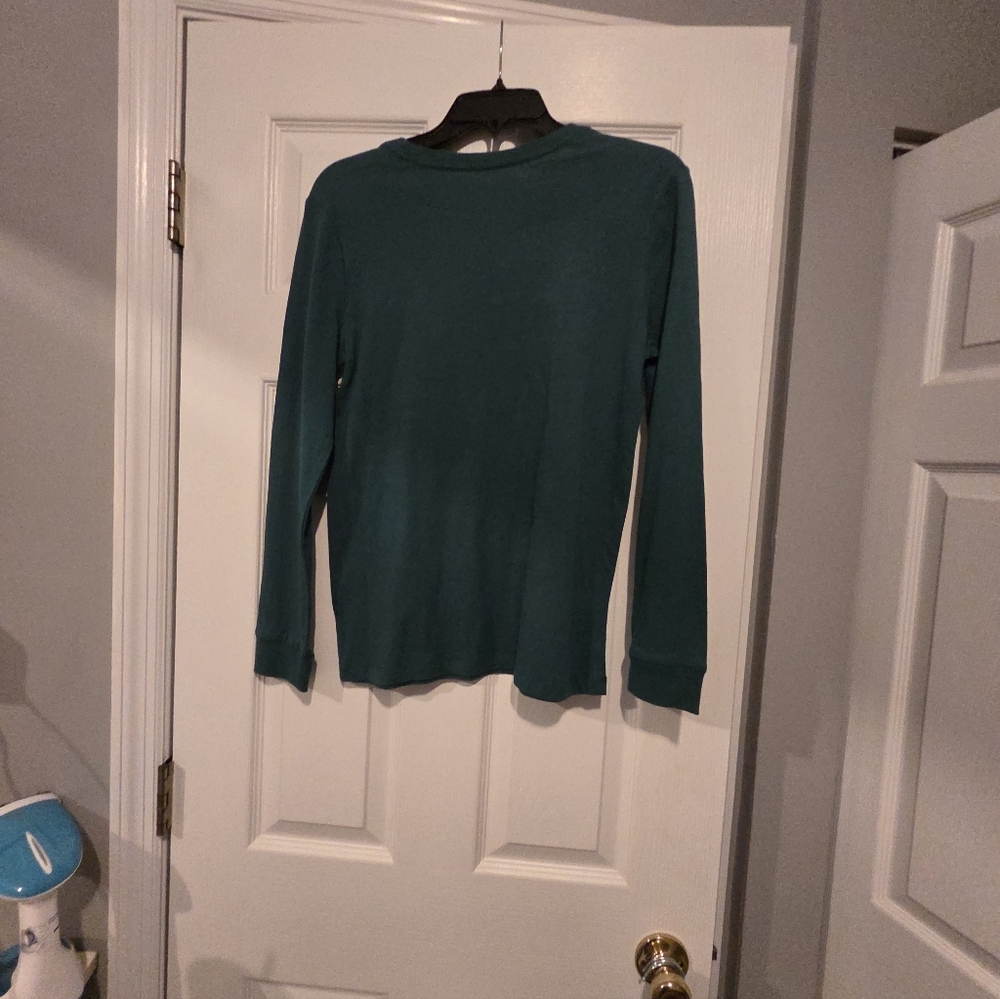 NWT- Boys Teal Kids Long-Sleeve Moose Graphic Tee - Picture 4 of 7
